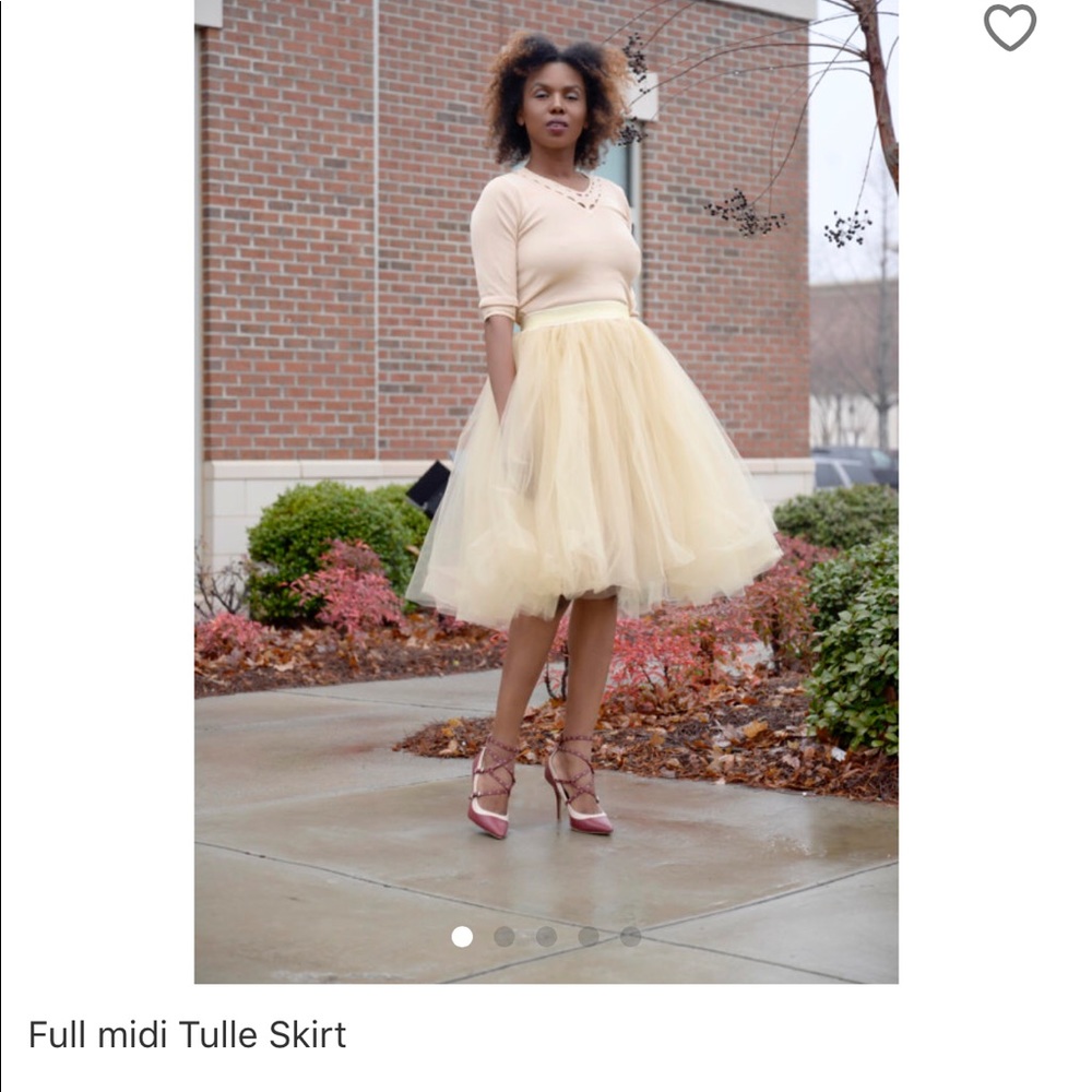 Tulle midi skirt